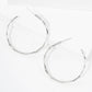 Polished Brass Delicate Bamboo Design 40mm Hoop Earrings
