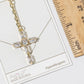 Cubic Zirconia Cross Bag Charm & Keychain