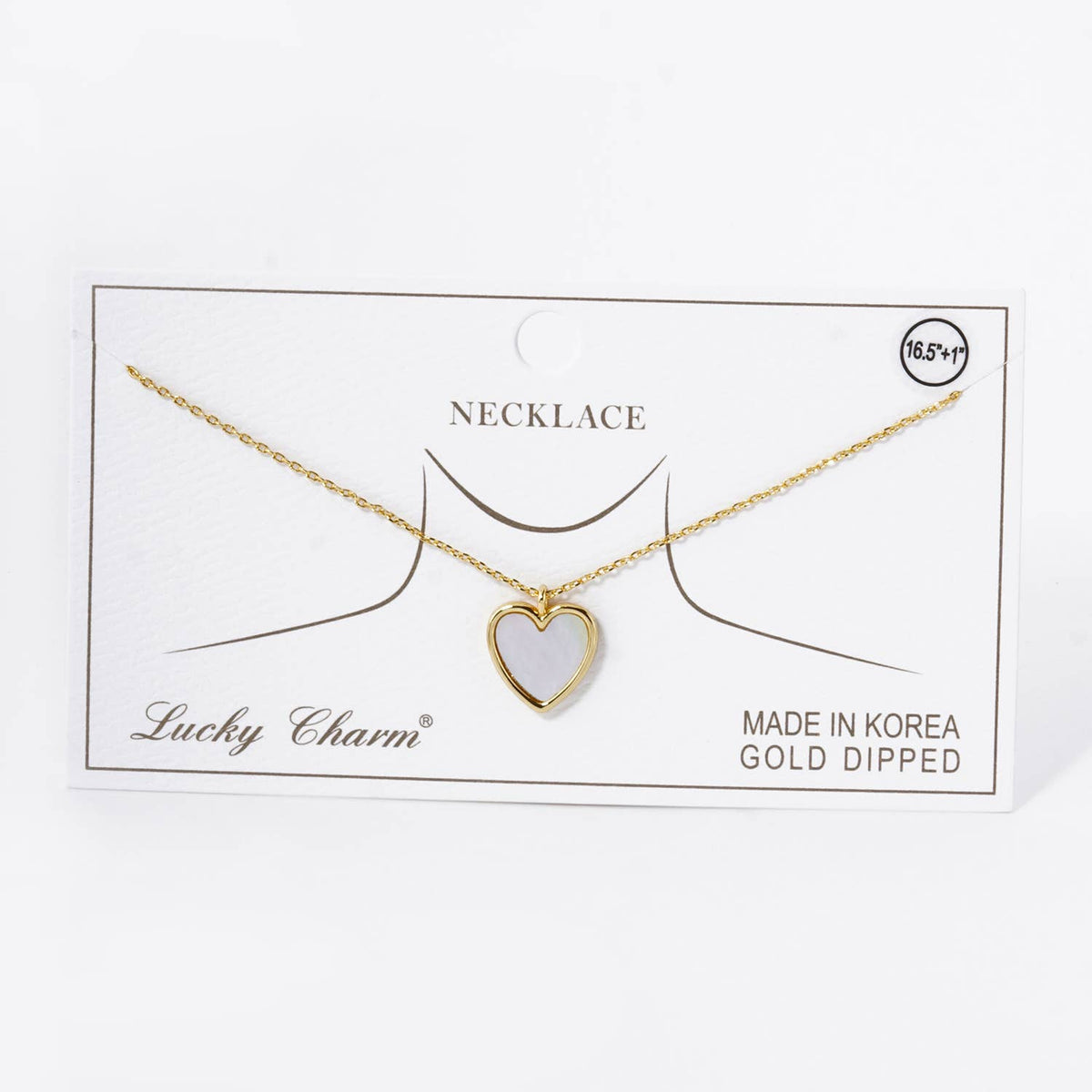 Dainty Gold-Dipped Heart Charm Necklace