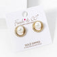 Freshwater Pearl Ring Stud Earrings