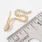 Gold Plated Serpent Ear Climber Earrings