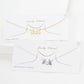 Gold Plated Double Hand Love Heart Necklace