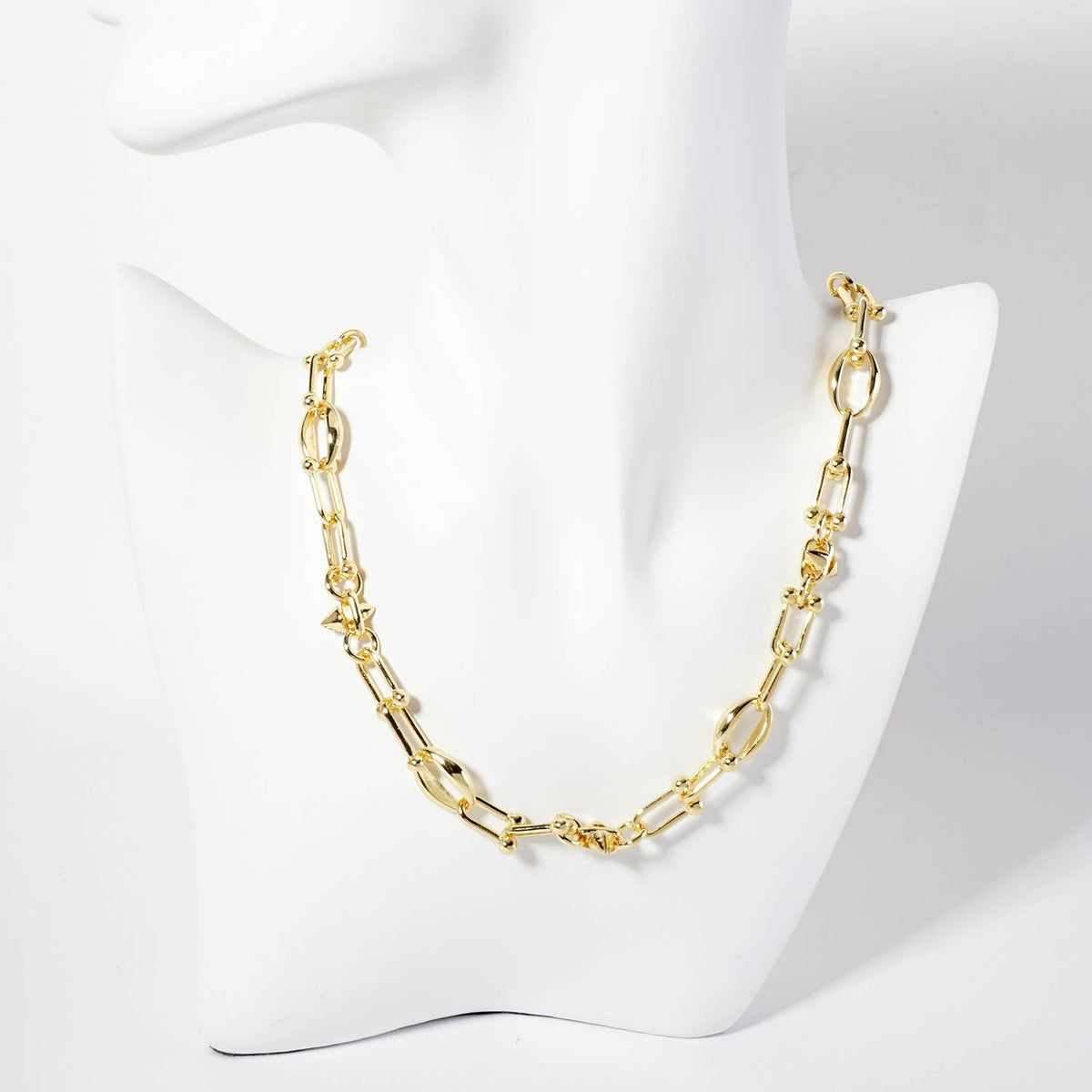 HardWear Oval-Chain Polished with Spike Chain Necklace