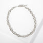 Polished Brass Interwoven Chain Necklace