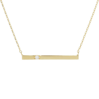 Gold Plated Thin Bar Necklace