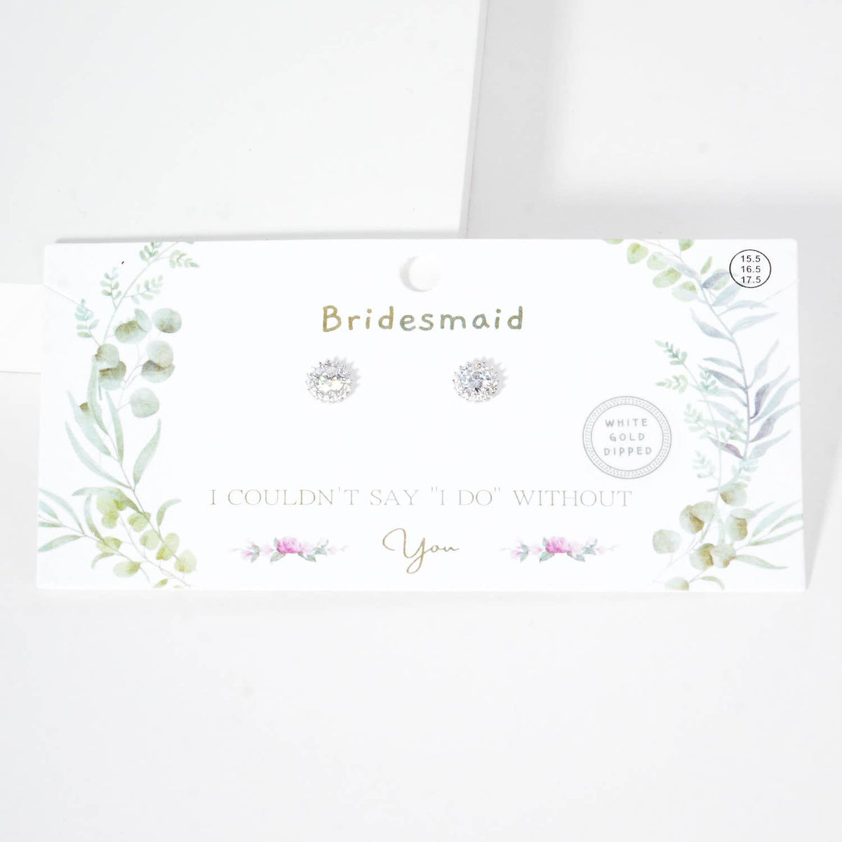 Bridesmaid Proposal Halo Stud Earrings