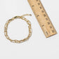 Magnetic Clasp Two-Row Paperclip Chain Bracelet