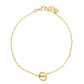Gold Plated Initial Letter Bracelet