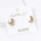 3 LINE MICRO PAVE SET CUBIC ZIRCONIA 10MM HUGGIE HOOP.