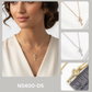 Pave Cubic Zirconia Heart Key Pendant Necklace