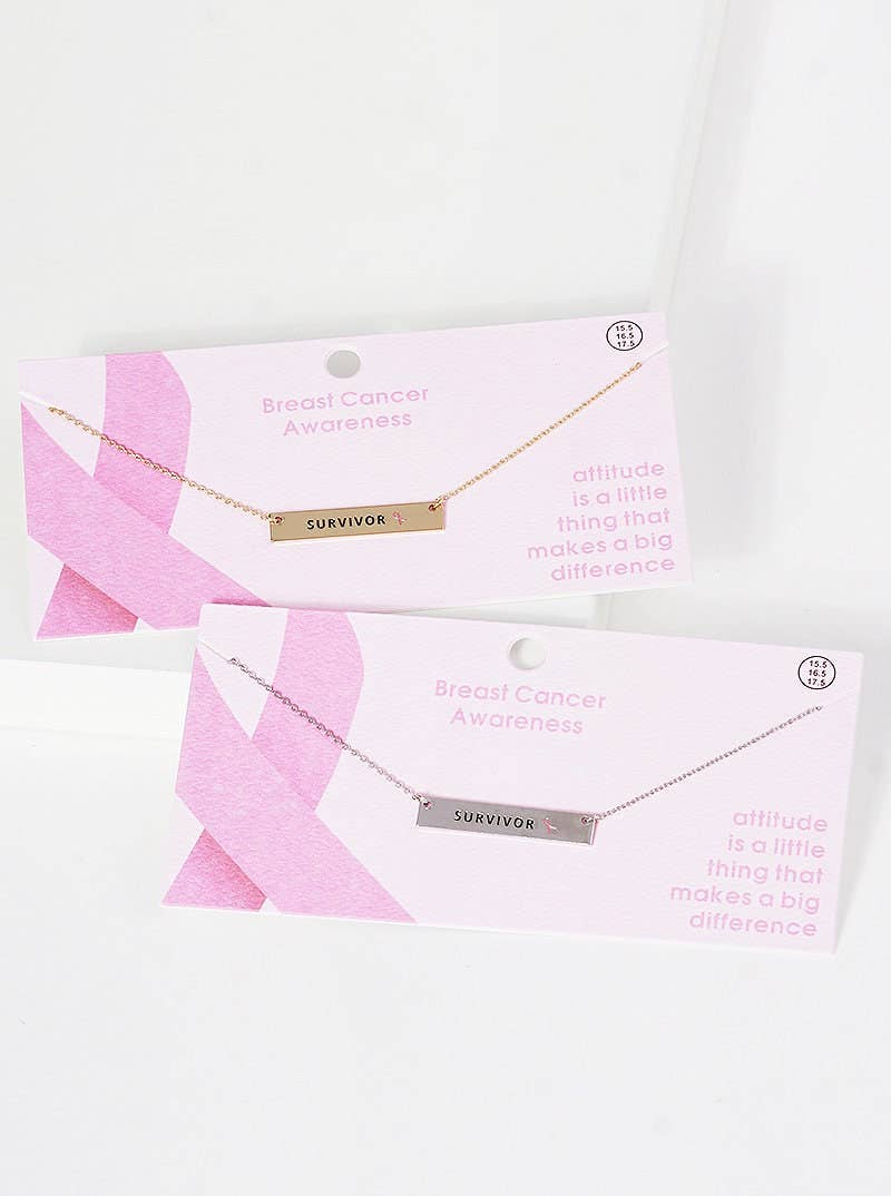 Breast Cancer Awareness "SURVIVOR" Necklace