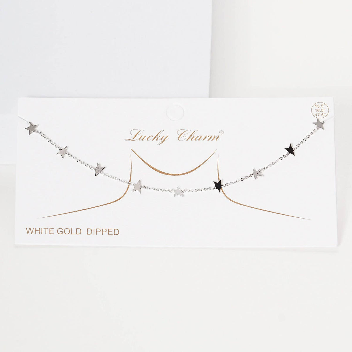 Gold Plated Floating Star Charm Necklace
