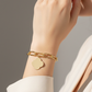 Clover Charm Dual-Chain Magnetic Bracelet