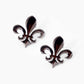 Gold Plated Chunky Bold Fleur De List Earrings