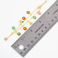 Botanical-Theme Enamel Flower Charms Chain Bracelet