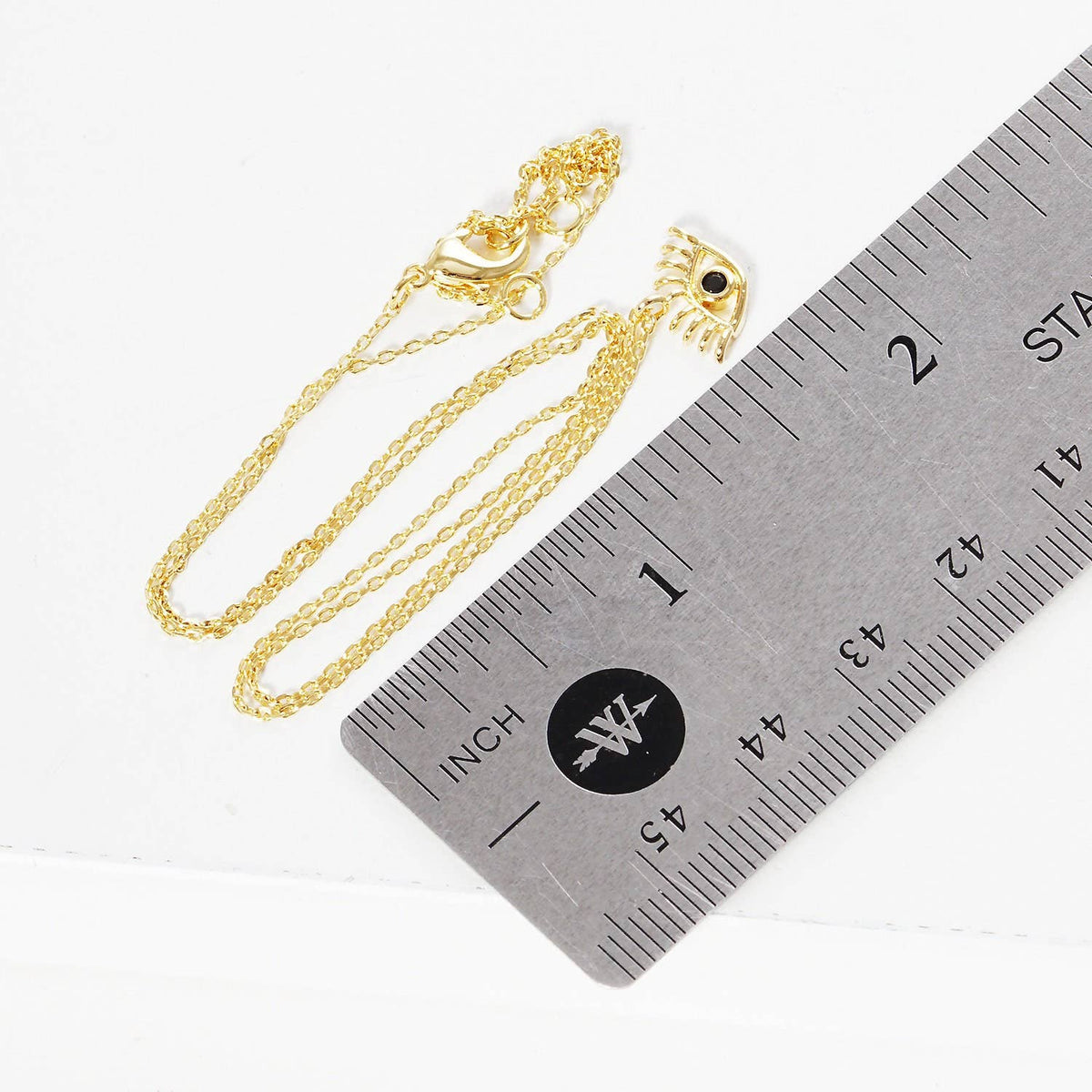 Gold Black Evil Eye Necklace