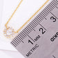 Minimalist Round Halo Cubic Zirconia Pendant Necklace