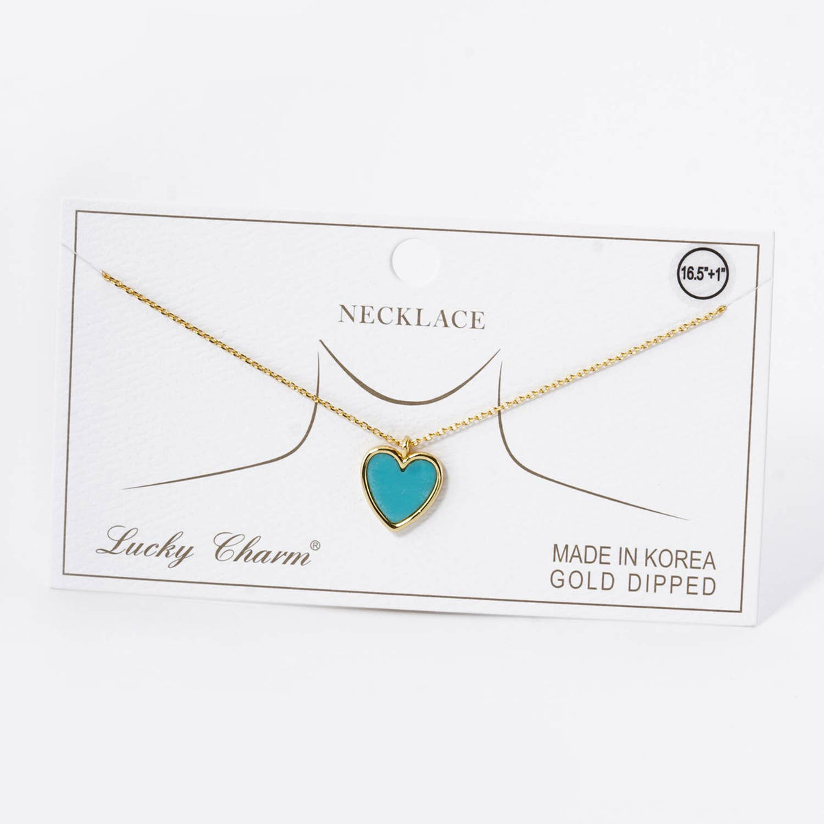 Dainty Gold-Dipped Heart Charm Necklace