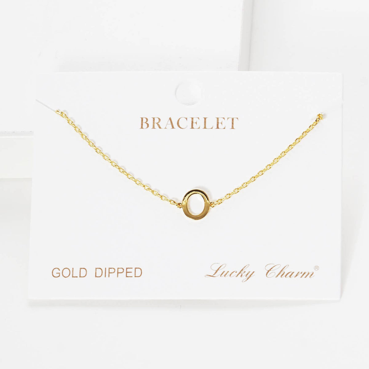Gold Plated Initial Letter Bracelet