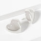 Polished Brass 17mm Heart-Shaped Stud Earrings