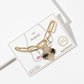 Lucky Clover Ribbed Charm Mixed Link Anklet