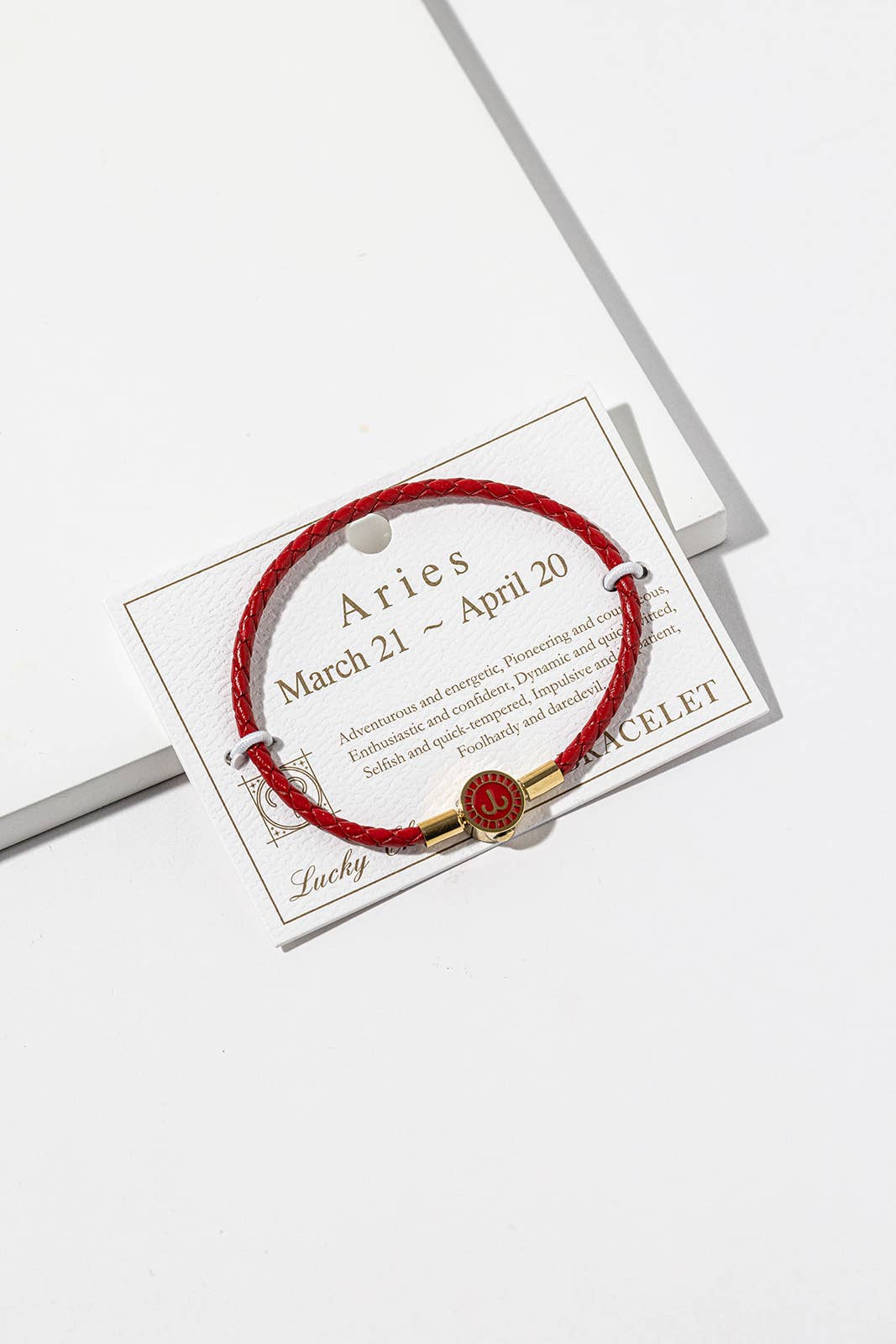 Zodiac Code Collection Braided Leather Charm Bracelet