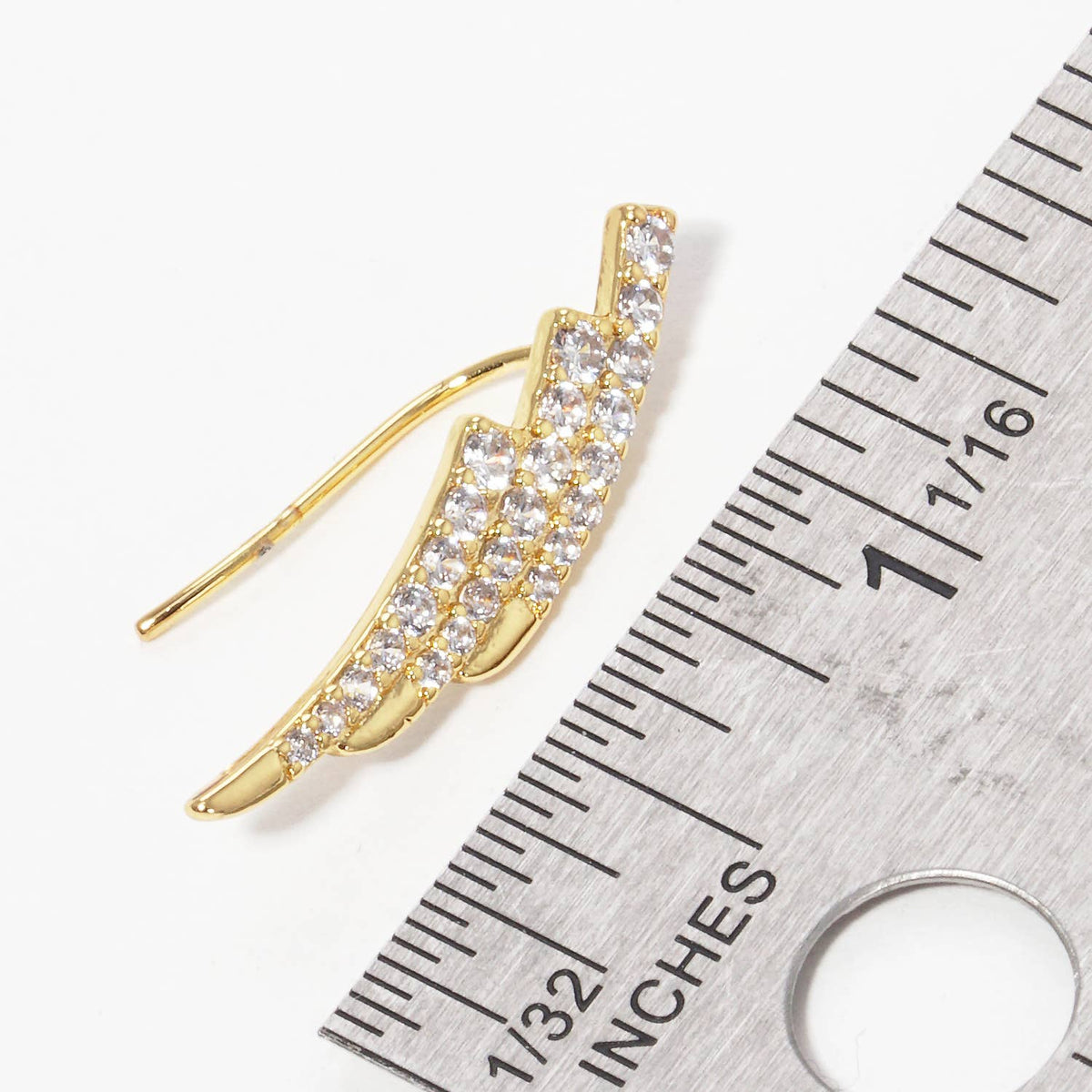 Pavé Lightning Bolt Ear Crawlers