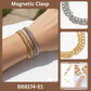 Layered Curb & Rope Chain Bracelet with Magnetic Clasp