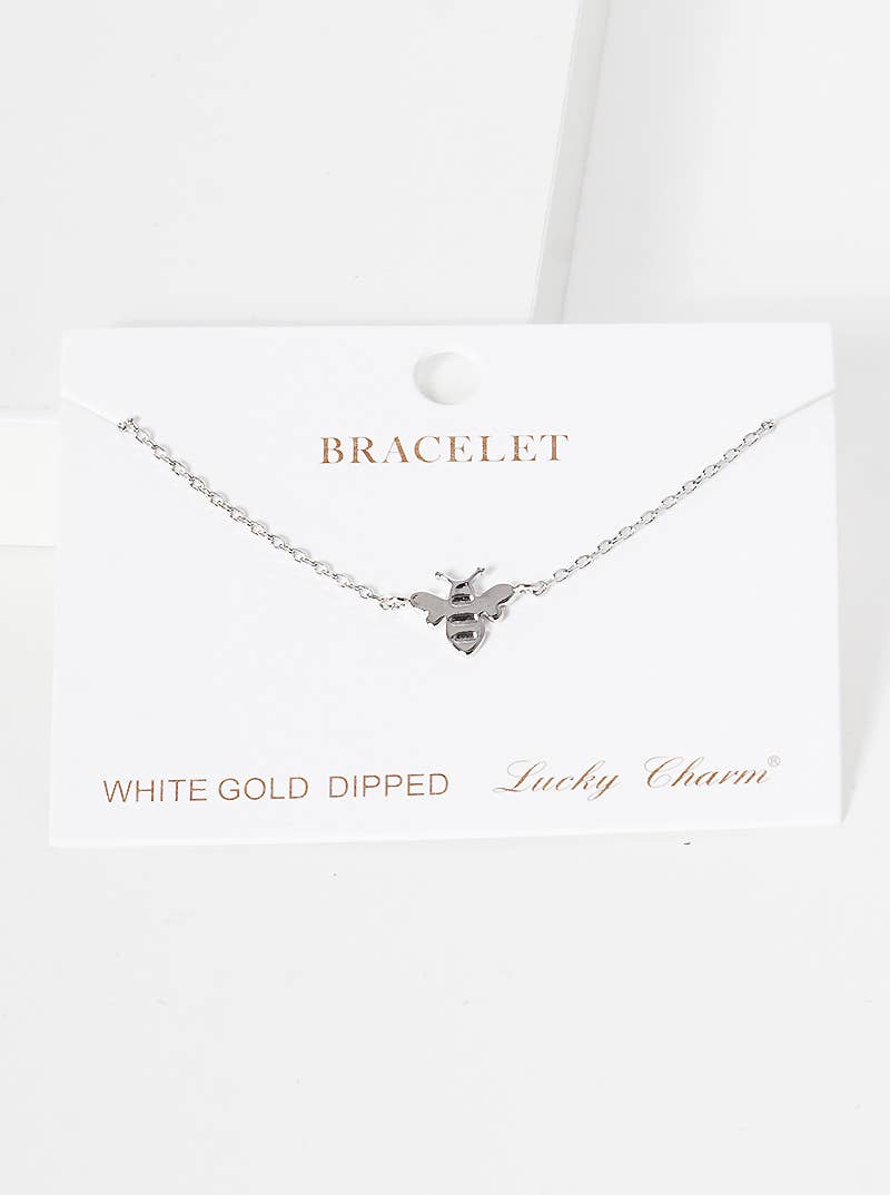 Minimalist Bee Charm Bracelet