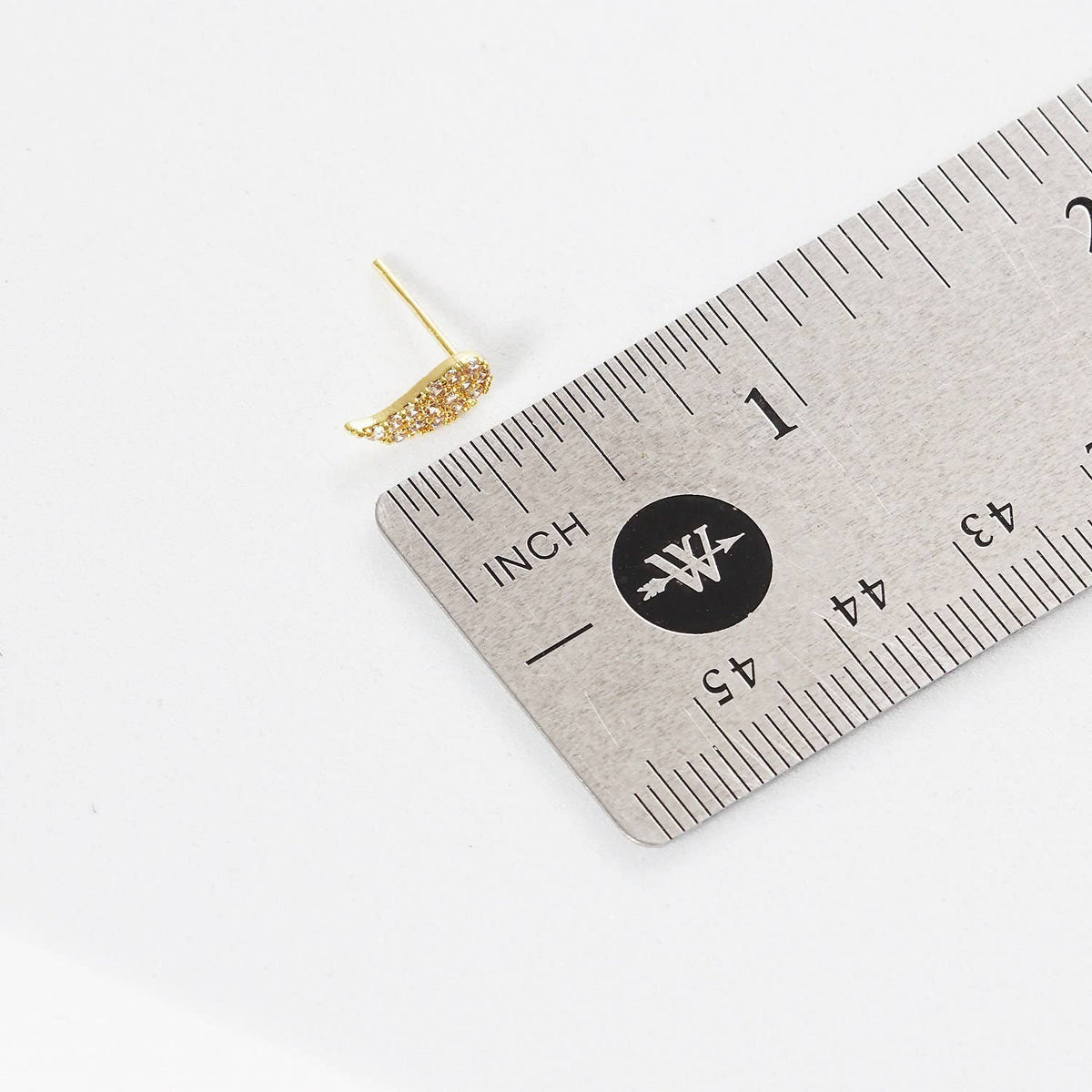 Gold Angel Wing Stud Earrings