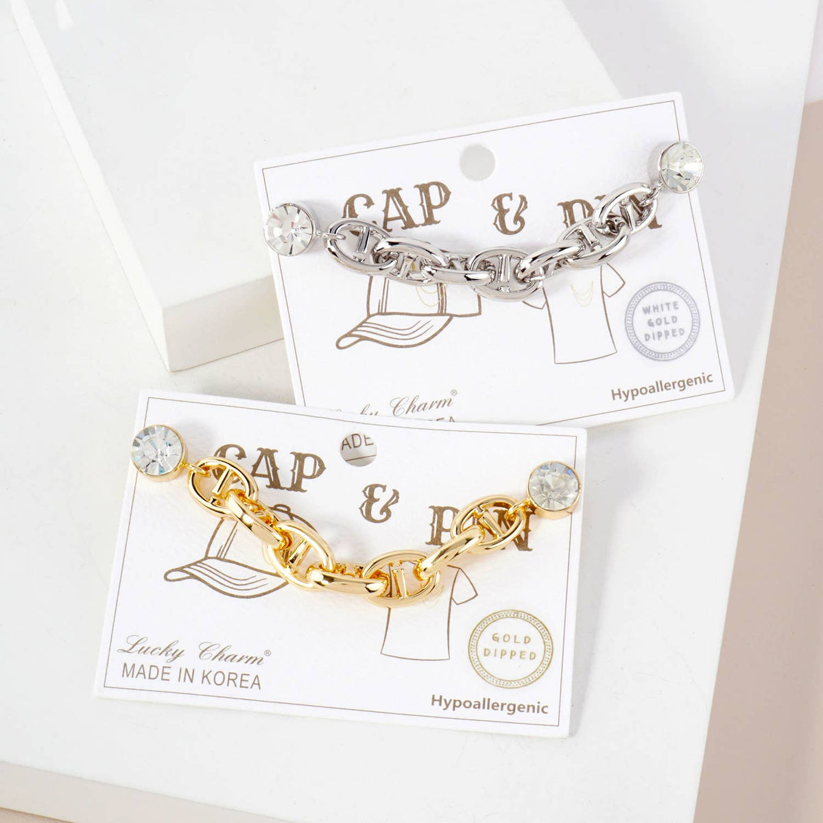 Hypoallergenic Mariner Link Cap & Apparel Pin Chain