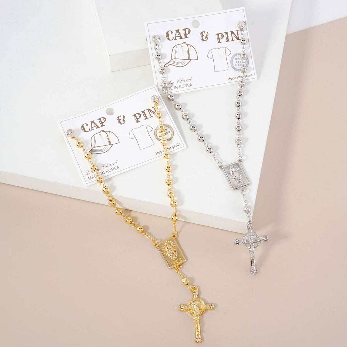 Cap & Pin Rosary Chain Accessory