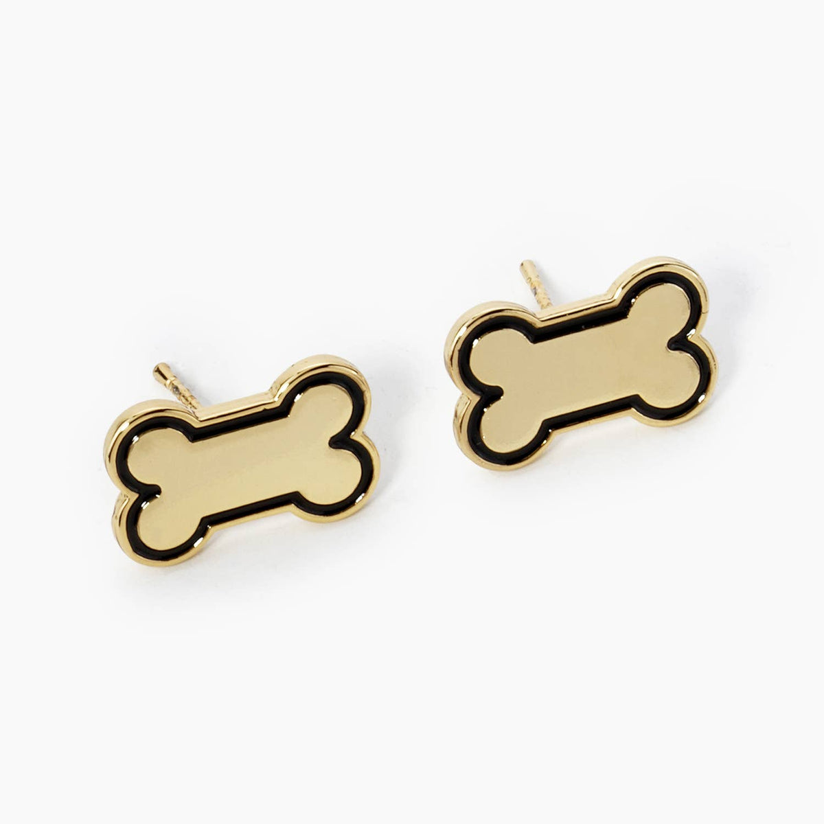 GAME DAY MASCOT 9MM ENAMEL DOG BONE TREAT STUD EARRINGS