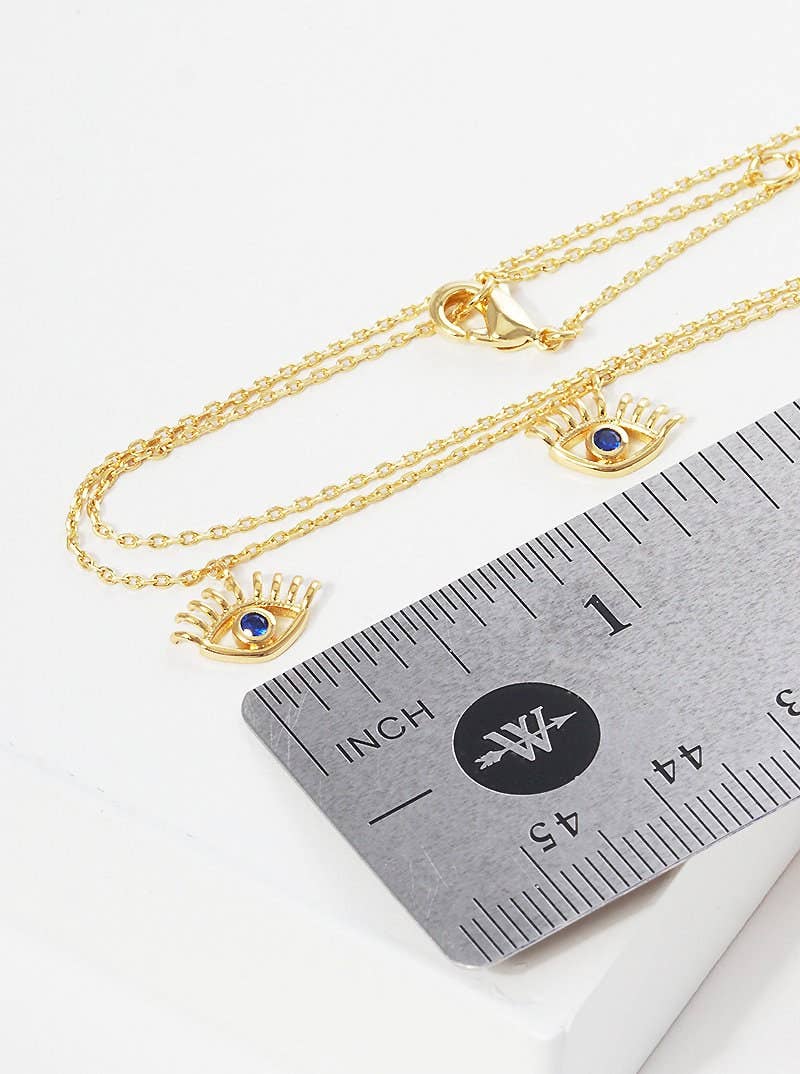 Mini Spaced Evil Eye Necklace