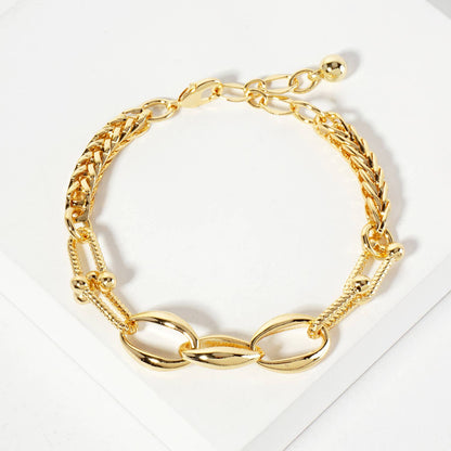 Mixed-Link Textured Chain Bracelet