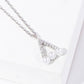 Pavé Triangle Pearl Pendant Necklace
