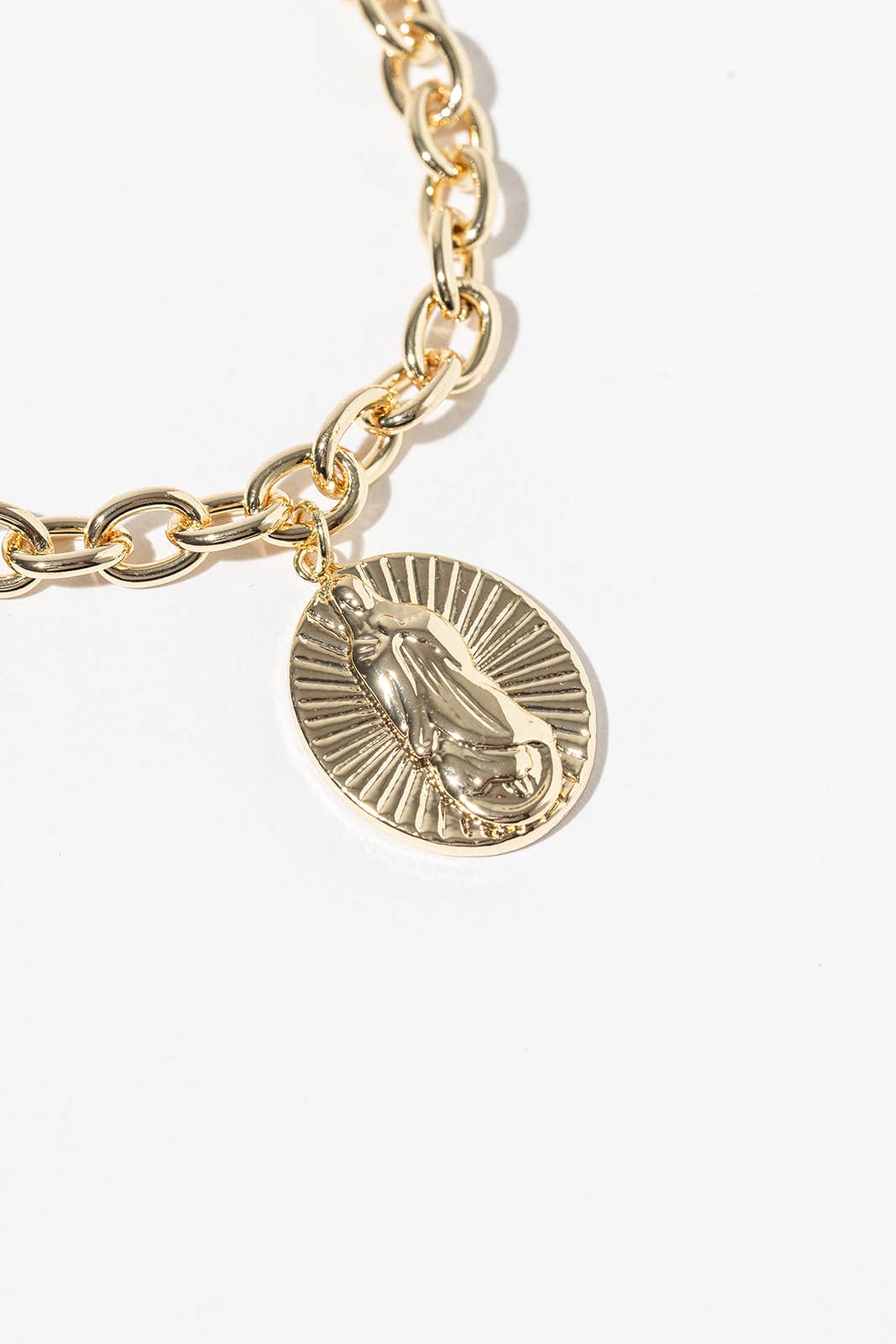 Miraculous Medal Magnetic Clasp Chain Bracelet