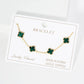Elegant Clover Charm Chain Bracelet