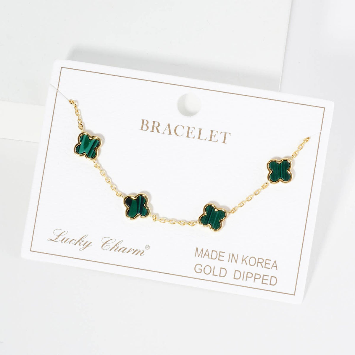 Elegant Clover Charm Chain Bracelet