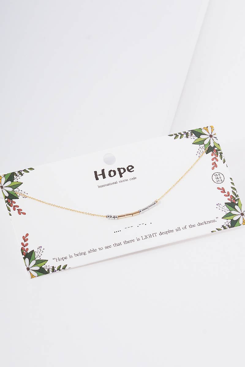 Gold Plated Morse Code Necklace