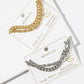 Layered Curb & Rope Chain Bracelet with Magnetic Clasp