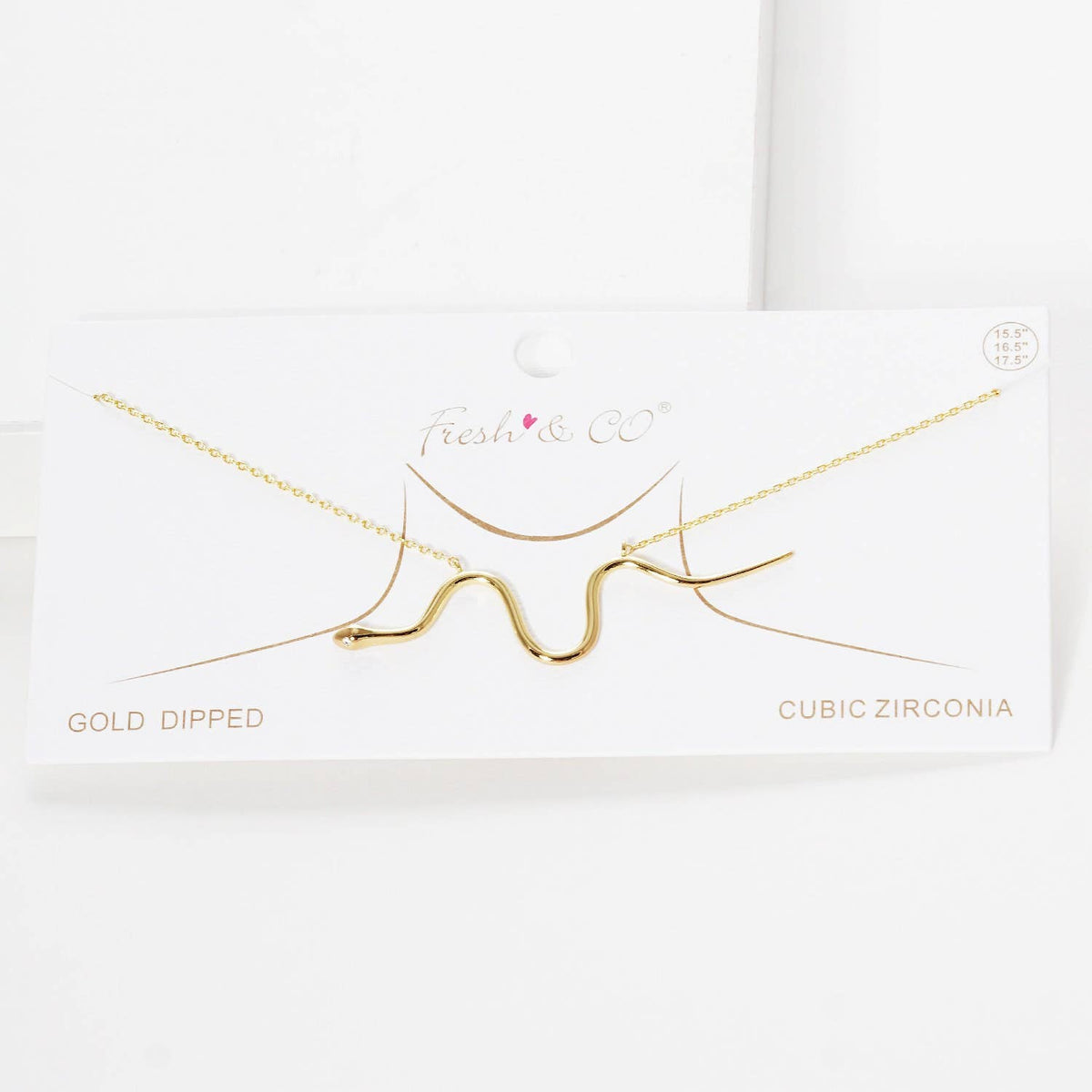 Gold Plated Snake Charm Necklace