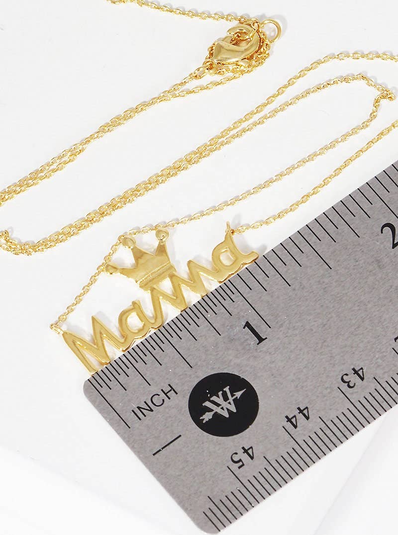 Gold Plated Queen Mama Necklace