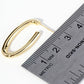 30mm Oval Hoop Earrings / 18K Gold Dipped