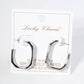 25MM OCTAGON HOOP EARRINGS / 18K GOLD DIPPED