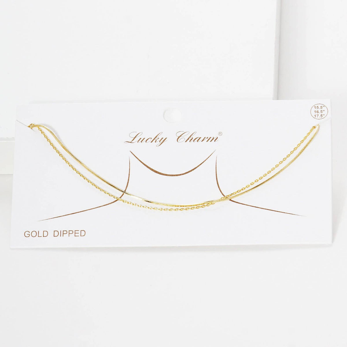 Gold Simple Double Layer Chain Necklace