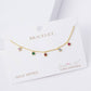 Bezel Cubic Zirconia Station Dangle Bracelet