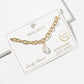 Magnetic Clasp Chunky Link Bracelet with Pearl Charm