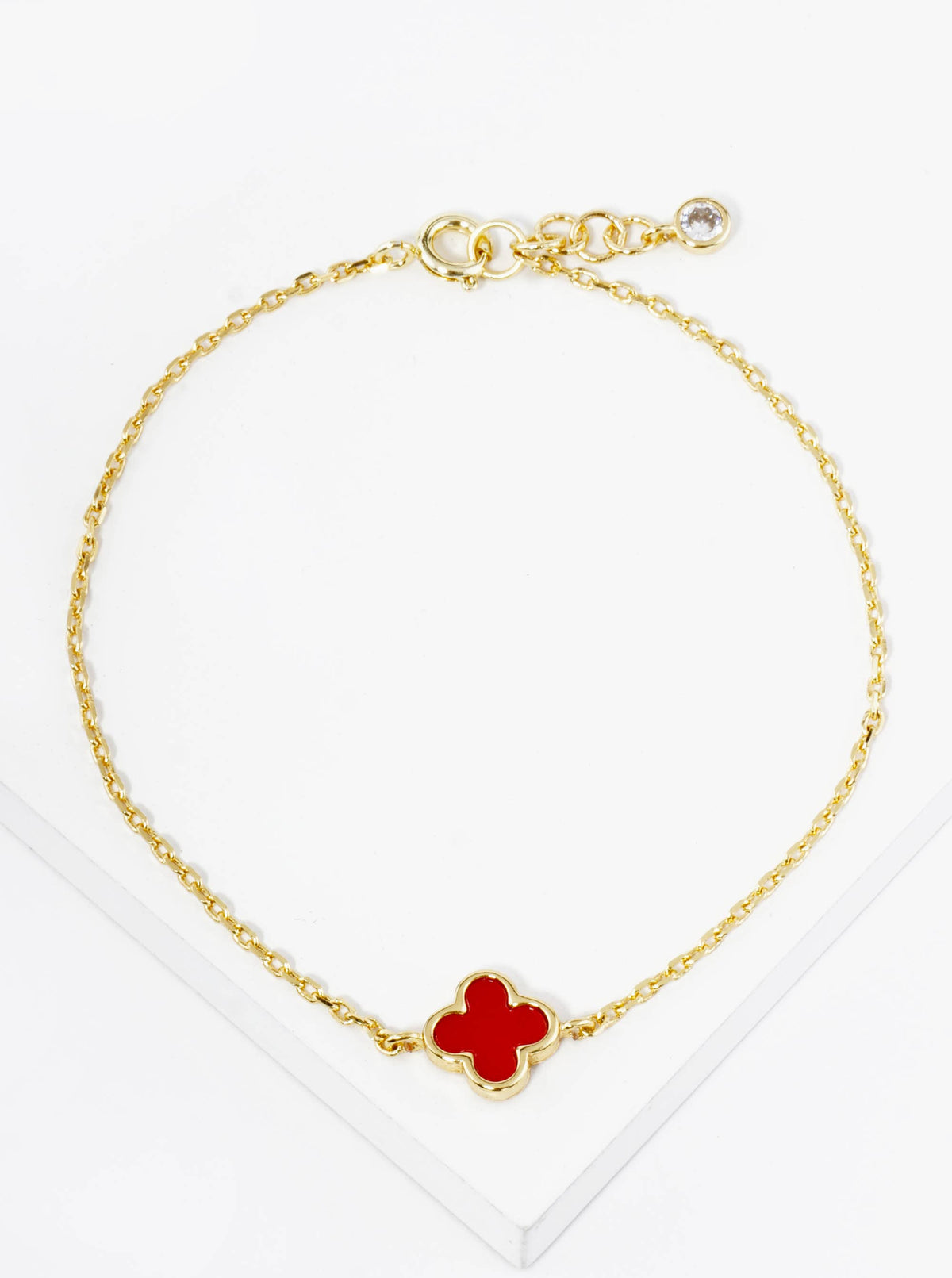 Dainty Clover Charm Bracelet