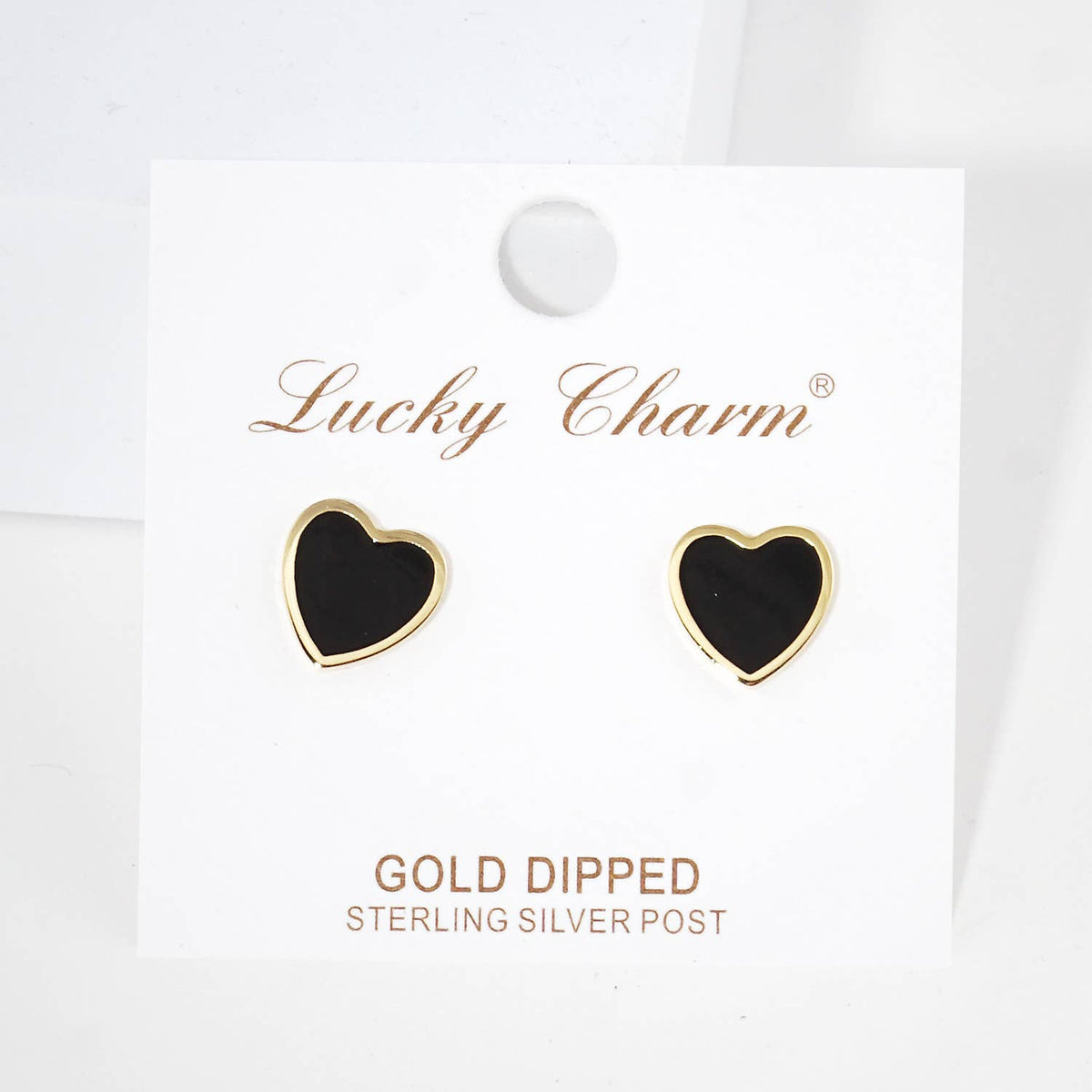 Gold Plated Multicolor Heart Earrings